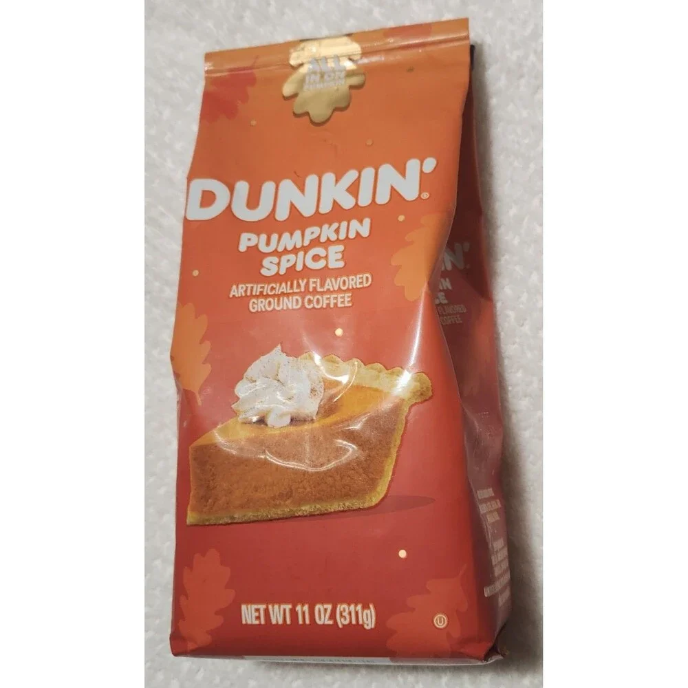 Dunkin Pumpkin Spice Ground Coffee 11 oz Bag Special Limited Edition 5-19-2026